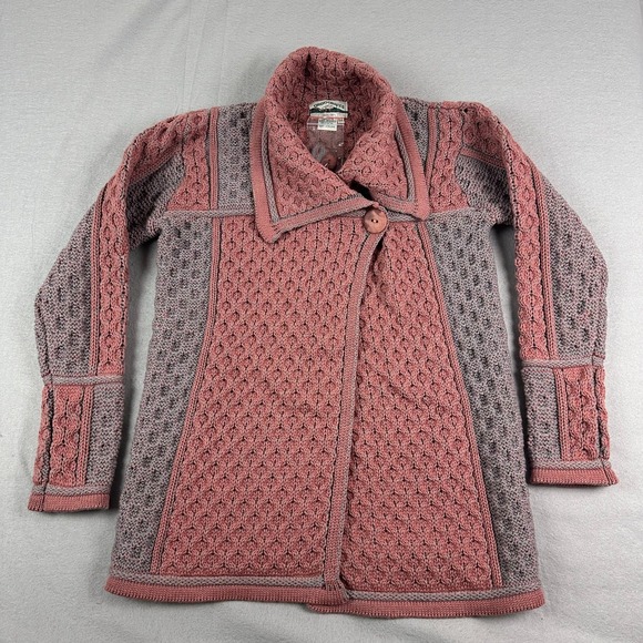 Aran Crafts Sweaters - Aran Crafts Cardigan Sweater Womens M button Merino Wool Cable Knit Fisherman